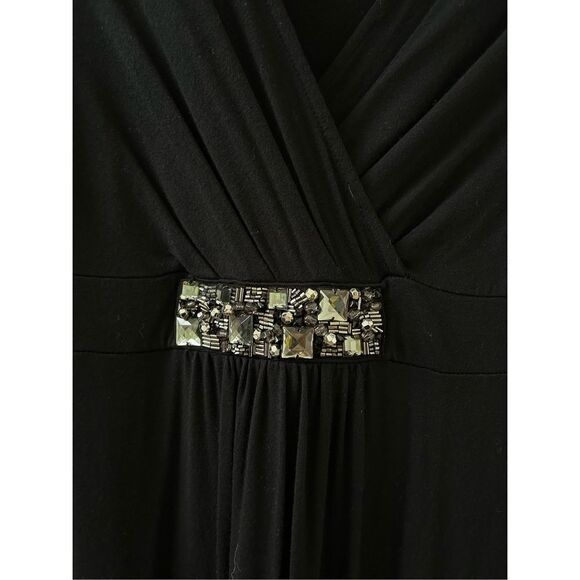 Boden Crystals Embellished Quarter Sleeve Evening Dress Women's Black Size 10R - Picture 4 of 6